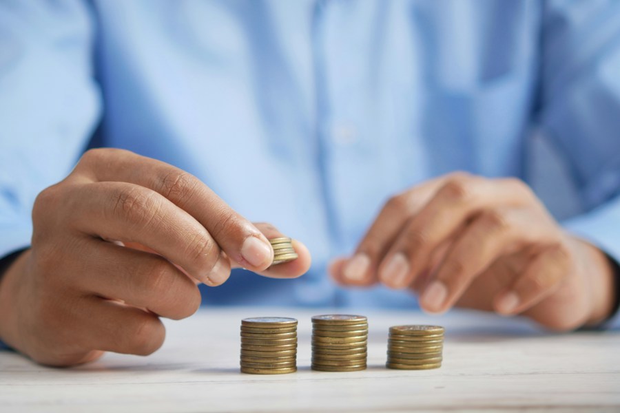 Man counting money