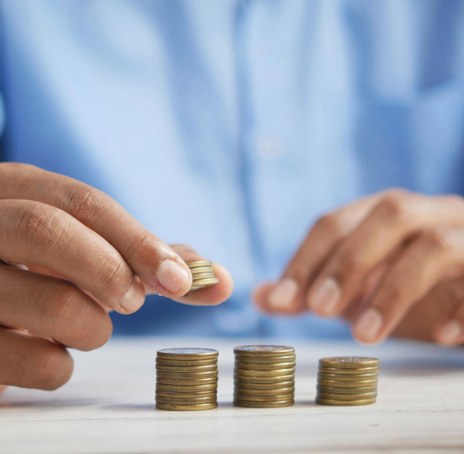 Man counting money