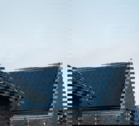 Solar panels on roof