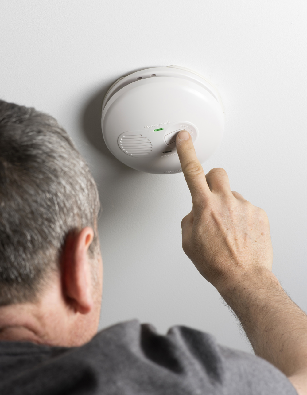 Fire alarm being tested