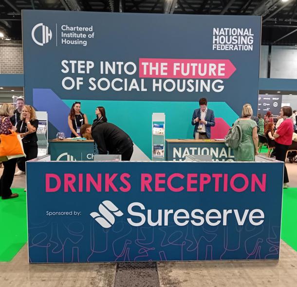 CIH Housing Summit Stand sponsored by Sureserve