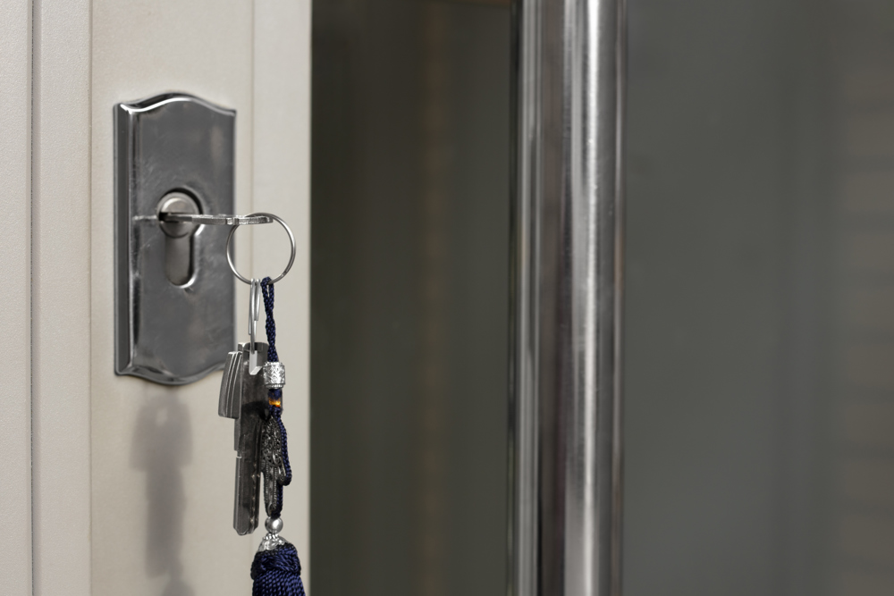 Keys in door lock